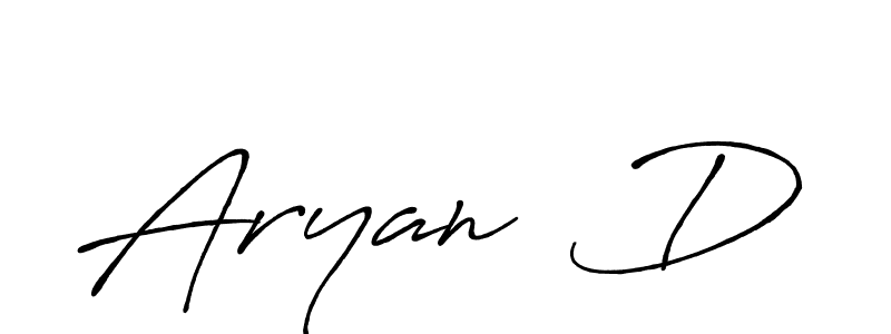 The best way (Antro_Vectra_Bolder) to make a short signature is to pick only two or three words in your name. The name Aryan  D include a total of six letters. For converting this name. Aryan  D signature style 7 images and pictures png