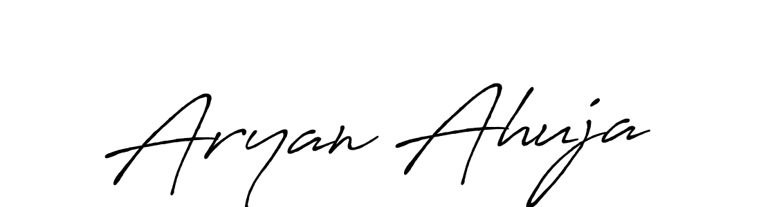 Also we have Aryan Ahuja name is the best signature style. Create professional handwritten signature collection using Antro_Vectra_Bolder autograph style. Aryan Ahuja signature style 7 images and pictures png