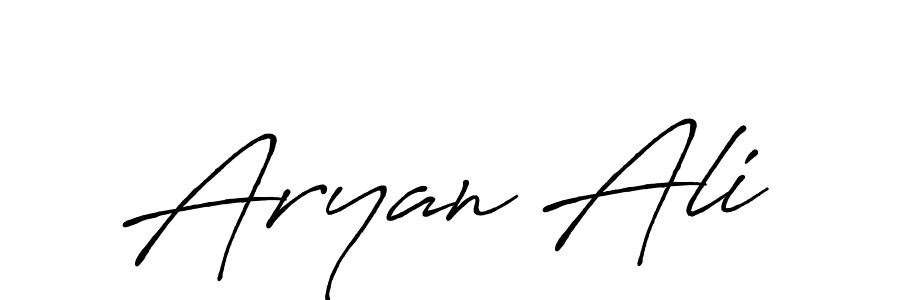 Aryan Ali stylish signature style. Best Handwritten Sign (Antro_Vectra_Bolder) for my name. Handwritten Signature Collection Ideas for my name Aryan Ali. Aryan Ali signature style 7 images and pictures png