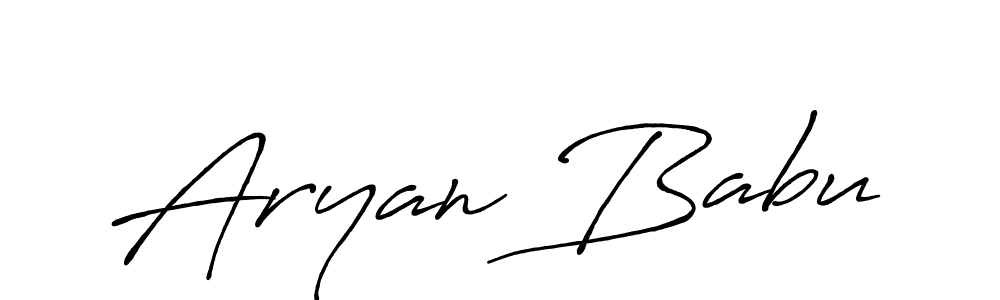 Also we have Aryan Babu name is the best signature style. Create professional handwritten signature collection using Antro_Vectra_Bolder autograph style. Aryan Babu signature style 7 images and pictures png