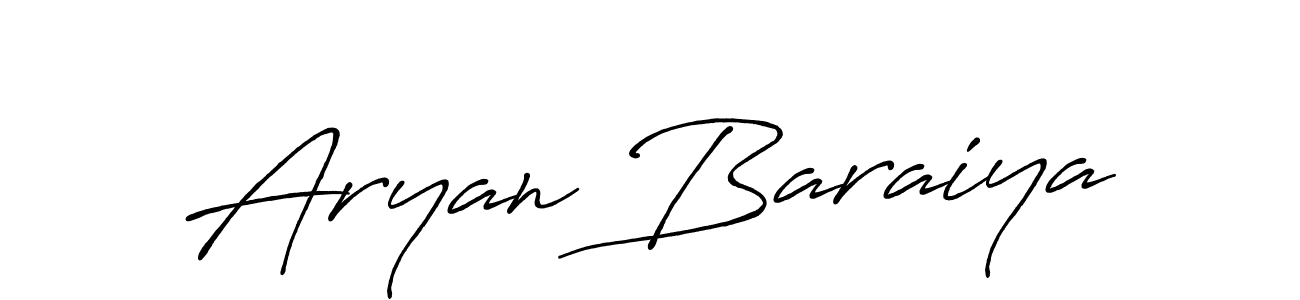 Use a signature maker to create a handwritten signature online. With this signature software, you can design (Antro_Vectra_Bolder) your own signature for name Aryan Baraiya. Aryan Baraiya signature style 7 images and pictures png