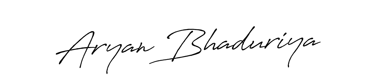 Make a beautiful signature design for name Aryan Bhaduriya. Use this online signature maker to create a handwritten signature for free. Aryan Bhaduriya signature style 7 images and pictures png