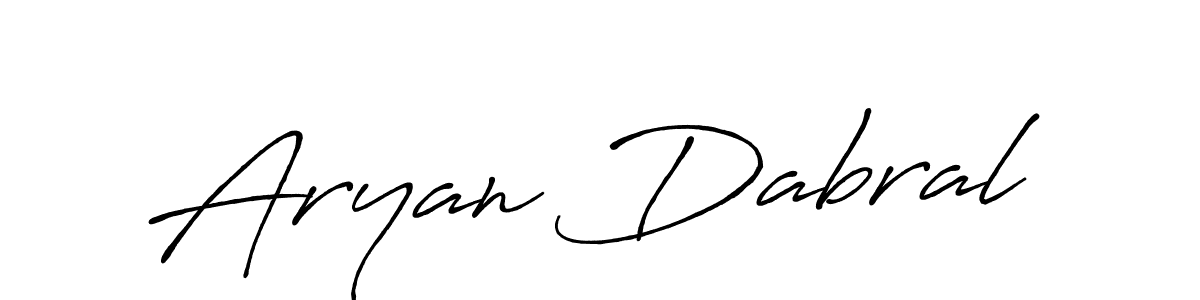 Aryan Dabral stylish signature style. Best Handwritten Sign (Antro_Vectra_Bolder) for my name. Handwritten Signature Collection Ideas for my name Aryan Dabral. Aryan Dabral signature style 7 images and pictures png