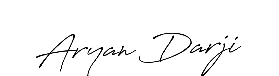 How to make Aryan Darji name signature. Use Antro_Vectra_Bolder style for creating short signs online. This is the latest handwritten sign. Aryan Darji signature style 7 images and pictures png