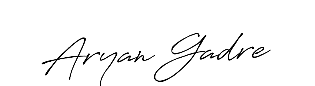 Make a beautiful signature design for name Aryan Gadre. With this signature (Antro_Vectra_Bolder) style, you can create a handwritten signature for free. Aryan Gadre signature style 7 images and pictures png