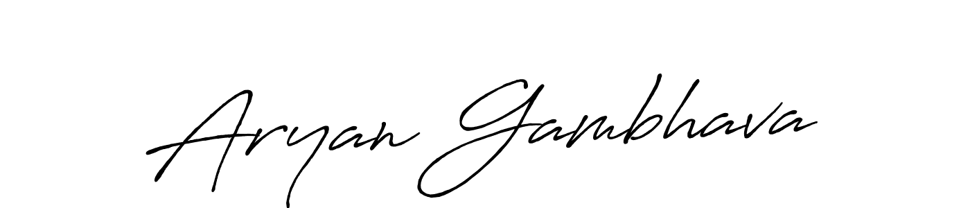 You can use this online signature creator to create a handwritten signature for the name Aryan Gambhava. This is the best online autograph maker. Aryan Gambhava signature style 7 images and pictures png