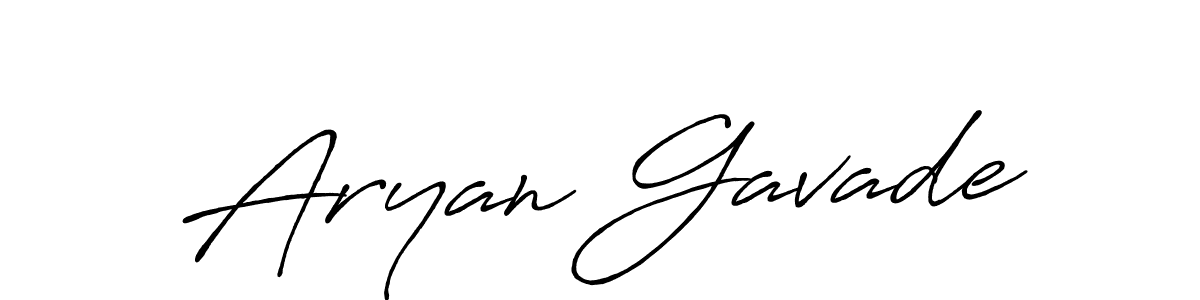 Aryan Gavade stylish signature style. Best Handwritten Sign (Antro_Vectra_Bolder) for my name. Handwritten Signature Collection Ideas for my name Aryan Gavade. Aryan Gavade signature style 7 images and pictures png