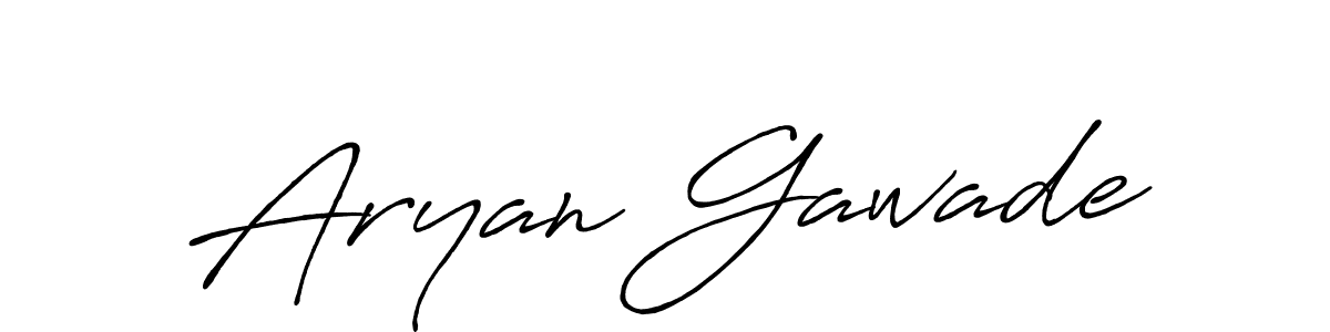 Design your own signature with our free online signature maker. With this signature software, you can create a handwritten (Antro_Vectra_Bolder) signature for name Aryan Gawade. Aryan Gawade signature style 7 images and pictures png