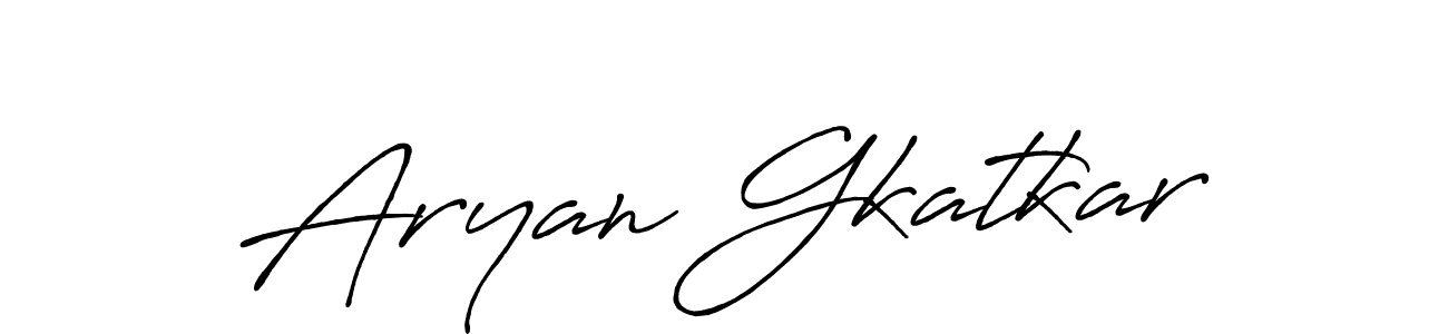 The best way (Antro_Vectra_Bolder) to make a short signature is to pick only two or three words in your name. The name Aryan Gkatkar include a total of six letters. For converting this name. Aryan Gkatkar signature style 7 images and pictures png