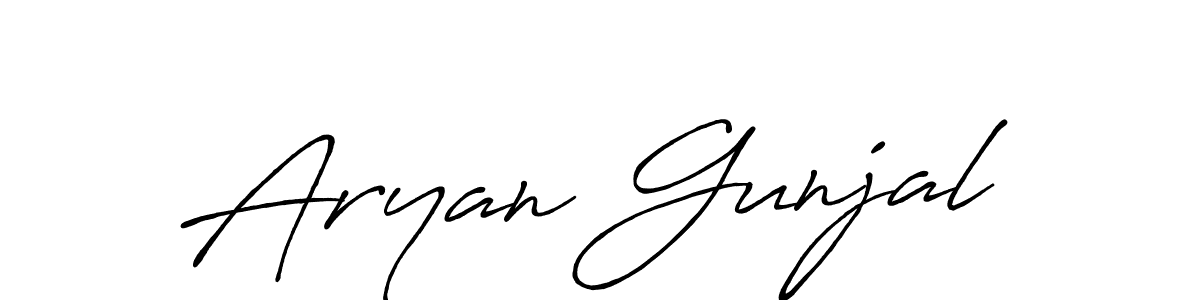 How to make Aryan Gunjal signature? Antro_Vectra_Bolder is a professional autograph style. Create handwritten signature for Aryan Gunjal name. Aryan Gunjal signature style 7 images and pictures png