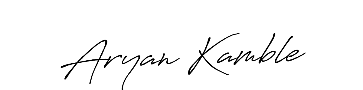 It looks lik you need a new signature style for name Aryan Kamble. Design unique handwritten (Antro_Vectra_Bolder) signature with our free signature maker in just a few clicks. Aryan Kamble signature style 7 images and pictures png