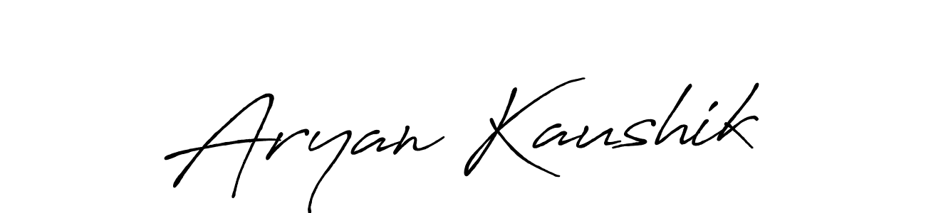 Make a beautiful signature design for name Aryan Kaushik. With this signature (Antro_Vectra_Bolder) style, you can create a handwritten signature for free. Aryan Kaushik signature style 7 images and pictures png
