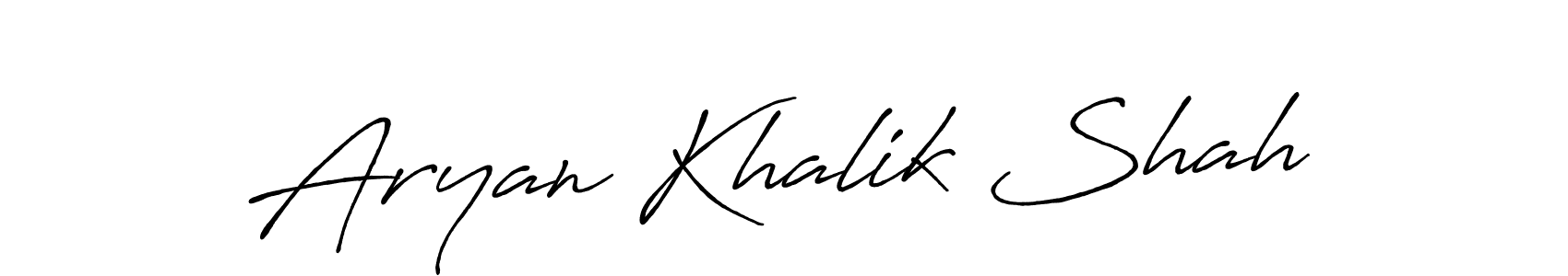 It looks lik you need a new signature style for name Aryan Khalik Shah. Design unique handwritten (Antro_Vectra_Bolder) signature with our free signature maker in just a few clicks. Aryan Khalik Shah signature style 7 images and pictures png