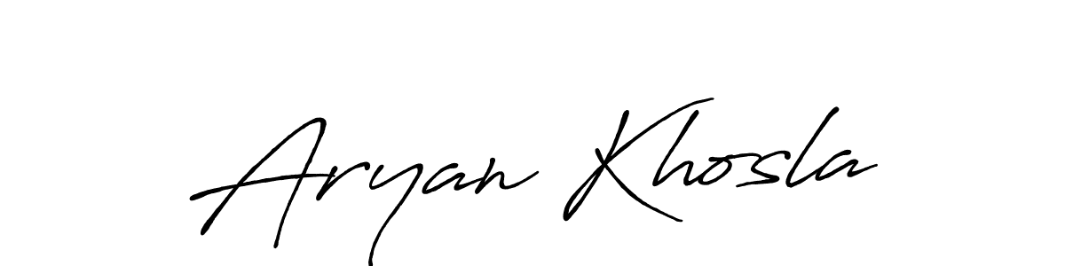 Create a beautiful signature design for name Aryan Khosla. With this signature (Antro_Vectra_Bolder) fonts, you can make a handwritten signature for free. Aryan Khosla signature style 7 images and pictures png