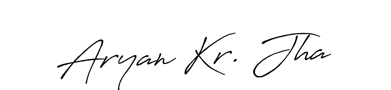 Use a signature maker to create a handwritten signature online. With this signature software, you can design (Antro_Vectra_Bolder) your own signature for name Aryan Kr. Jha. Aryan Kr. Jha signature style 7 images and pictures png