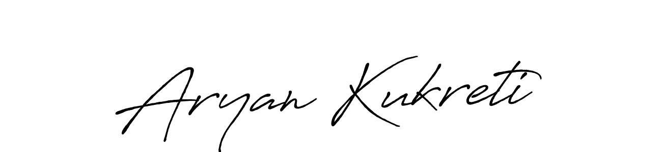 Design your own signature with our free online signature maker. With this signature software, you can create a handwritten (Antro_Vectra_Bolder) signature for name Aryan Kukreti. Aryan Kukreti signature style 7 images and pictures png