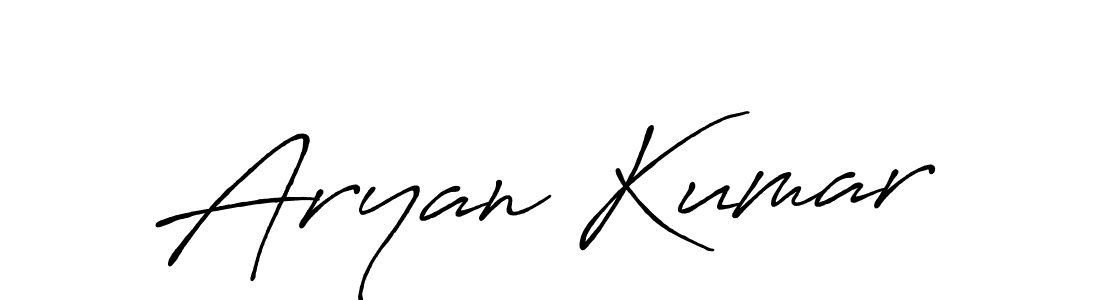 How to make Aryan Kumar name signature. Use Antro_Vectra_Bolder style for creating short signs online. This is the latest handwritten sign. Aryan Kumar signature style 7 images and pictures png