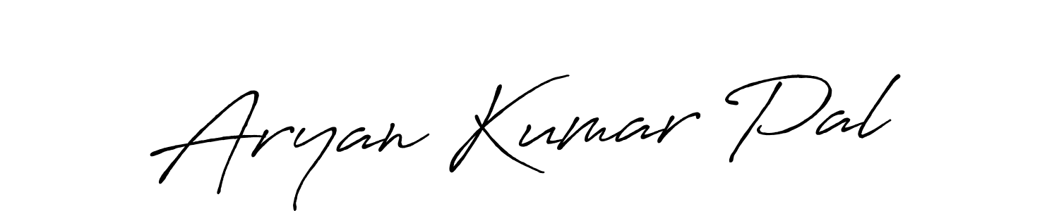 How to make Aryan Kumar Pal name signature. Use Antro_Vectra_Bolder style for creating short signs online. This is the latest handwritten sign. Aryan Kumar Pal signature style 7 images and pictures png