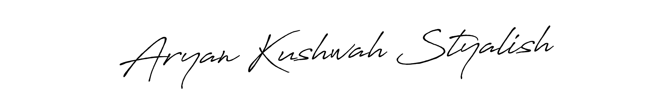 Create a beautiful signature design for name Aryan Kushwah Styalish. With this signature (Antro_Vectra_Bolder) fonts, you can make a handwritten signature for free. Aryan Kushwah Styalish signature style 7 images and pictures png