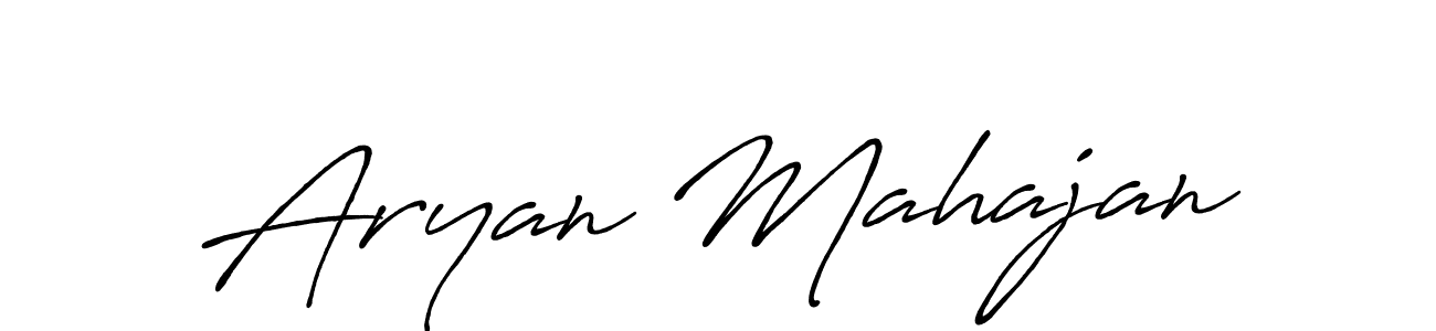 Make a beautiful signature design for name Aryan Mahajan. With this signature (Antro_Vectra_Bolder) style, you can create a handwritten signature for free. Aryan Mahajan signature style 7 images and pictures png