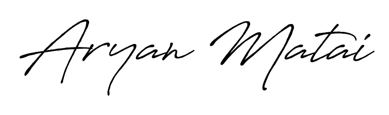 Enhance your business communications with Aryan Matai signature in Antro_Vectra_Bolder lettering. Clean, modern, and universally compatible. Aryan Matai signature style 7 images and pictures png