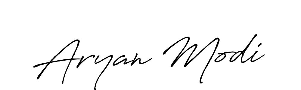 Aryan Modi stylish signature style. Best Handwritten Sign (Antro_Vectra_Bolder) for my name. Handwritten Signature Collection Ideas for my name Aryan Modi. Aryan Modi signature style 7 images and pictures png