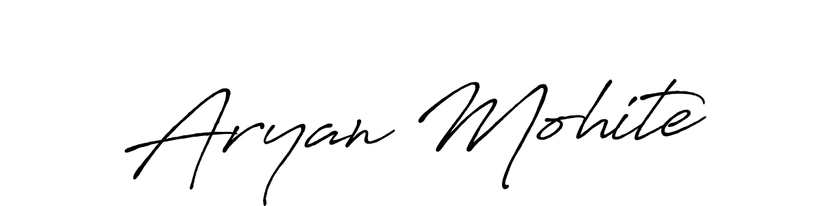 Make a beautiful signature design for name Aryan Mohite. With this signature (Antro_Vectra_Bolder) style, you can create a handwritten signature for free. Aryan Mohite signature style 7 images and pictures png