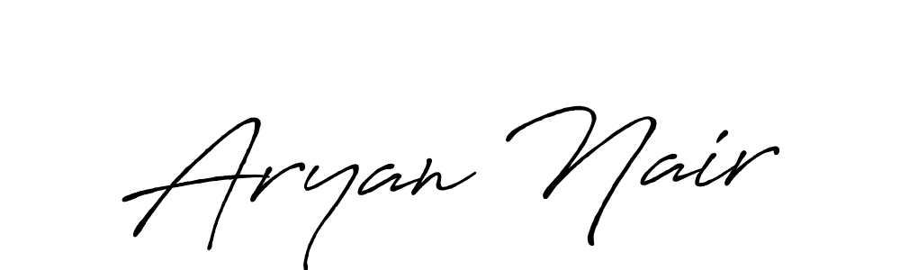 Also we have Aryan Nair name is the best signature style. Create professional handwritten signature collection using Antro_Vectra_Bolder autograph style. Aryan Nair signature style 7 images and pictures png