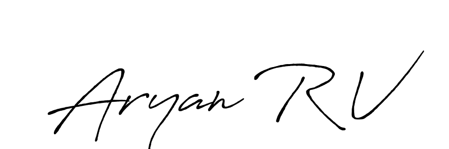 How to make Aryan R V signature? Antro_Vectra_Bolder is a professional autograph style. Create handwritten signature for Aryan R V name. Aryan R V signature style 7 images and pictures png