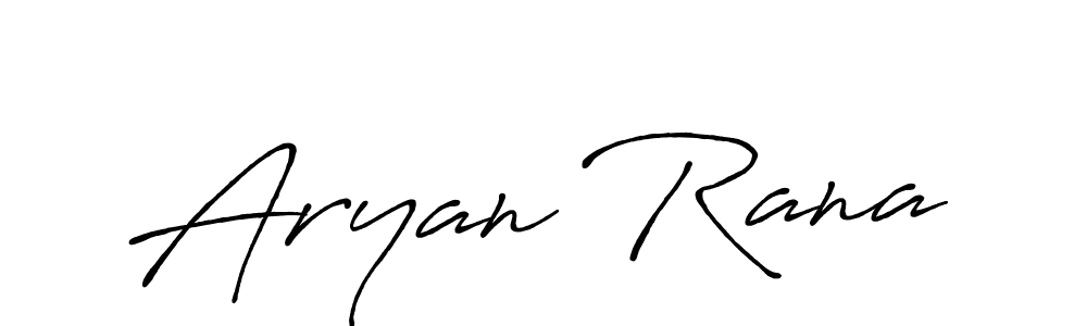 Design your own signature with our free online signature maker. With this signature software, you can create a handwritten (Antro_Vectra_Bolder) signature for name Aryan Rana. Aryan Rana signature style 7 images and pictures png