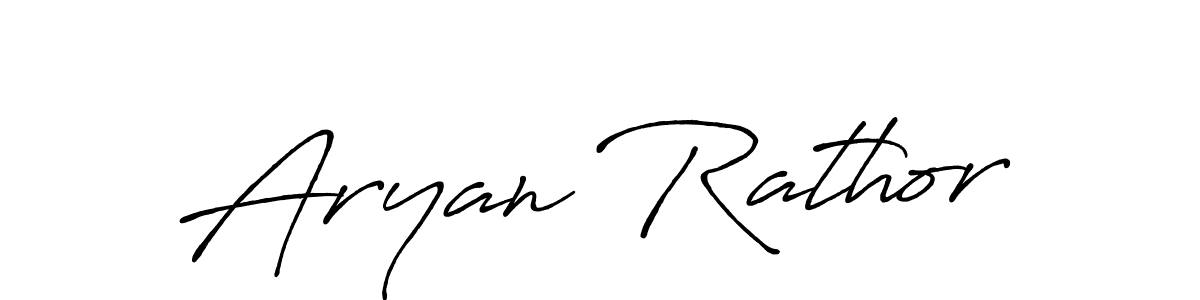 Make a beautiful signature design for name Aryan Rathor. With this signature (Antro_Vectra_Bolder) style, you can create a handwritten signature for free. Aryan Rathor signature style 7 images and pictures png