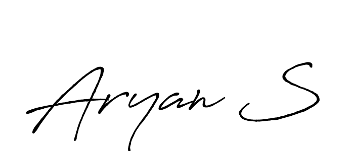 Make a beautiful signature design for name Aryan S. Use this online signature maker to create a handwritten signature for free. Aryan S signature style 7 images and pictures png
