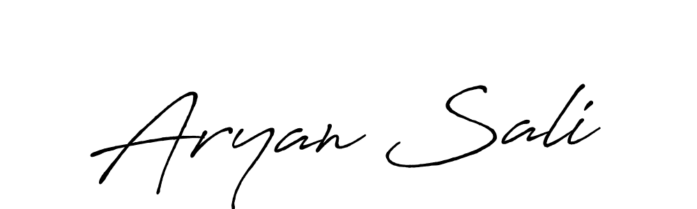 Similarly Antro_Vectra_Bolder is the best handwritten signature design. Signature creator online .You can use it as an online autograph creator for name Aryan Sali. Aryan Sali signature style 7 images and pictures png