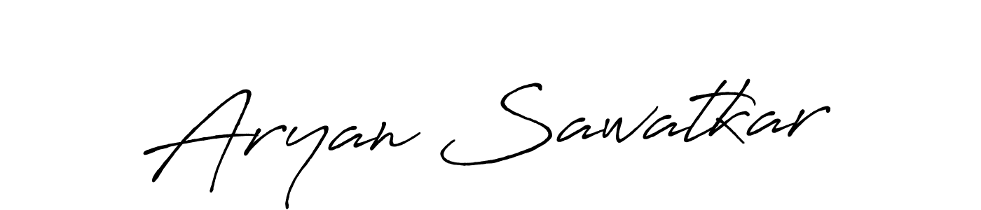 Create a beautiful signature design for name Aryan Sawatkar. With this signature (Antro_Vectra_Bolder) fonts, you can make a handwritten signature for free. Aryan Sawatkar signature style 7 images and pictures png