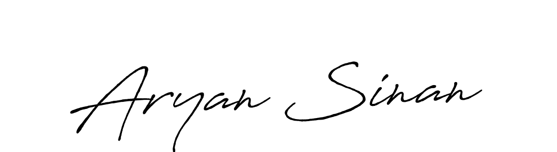 Make a beautiful signature design for name Aryan Sinan. With this signature (Antro_Vectra_Bolder) style, you can create a handwritten signature for free. Aryan Sinan signature style 7 images and pictures png