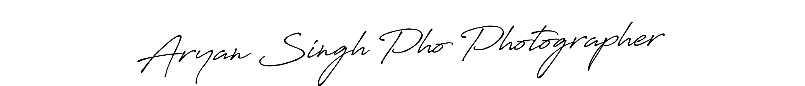 Create a beautiful signature design for name Aryan Singh Pho Photographer. With this signature (Antro_Vectra_Bolder) fonts, you can make a handwritten signature for free. Aryan Singh Pho Photographer signature style 7 images and pictures png