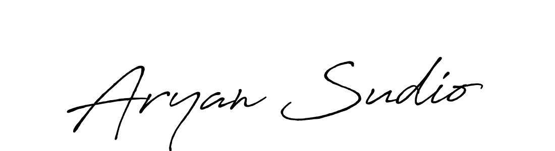 You should practise on your own different ways (Antro_Vectra_Bolder) to write your name (Aryan Sudio) in signature. don't let someone else do it for you. Aryan Sudio signature style 7 images and pictures png