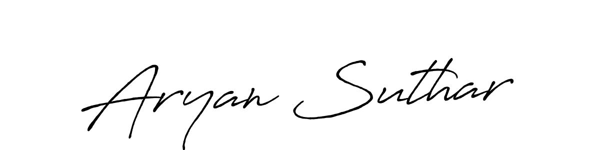 Antro_Vectra_Bolder is a professional signature style that is perfect for those who want to add a touch of class to their signature. It is also a great choice for those who want to make their signature more unique. Get Aryan Suthar name to fancy signature for free. Aryan Suthar signature style 7 images and pictures png