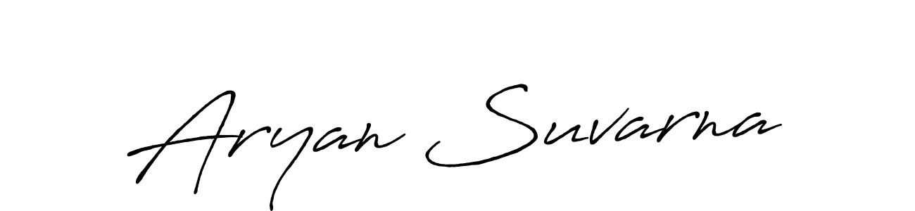 Use a signature maker to create a handwritten signature online. With this signature software, you can design (Antro_Vectra_Bolder) your own signature for name Aryan Suvarna. Aryan Suvarna signature style 7 images and pictures png