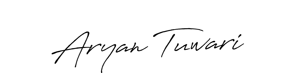 Similarly Antro_Vectra_Bolder is the best handwritten signature design. Signature creator online .You can use it as an online autograph creator for name Aryan Tuwari. Aryan Tuwari signature style 7 images and pictures png