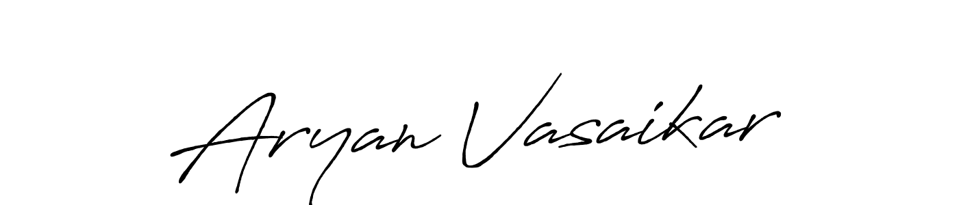 Antro_Vectra_Bolder is a professional signature style that is perfect for those who want to add a touch of class to their signature. It is also a great choice for those who want to make their signature more unique. Get Aryan Vasaikar name to fancy signature for free. Aryan Vasaikar signature style 7 images and pictures png