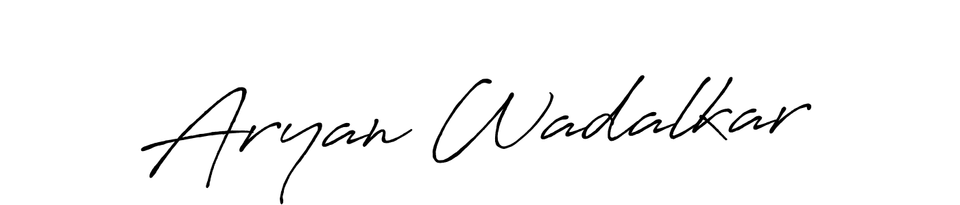 Use a signature maker to create a handwritten signature online. With this signature software, you can design (Antro_Vectra_Bolder) your own signature for name Aryan Wadalkar. Aryan Wadalkar signature style 7 images and pictures png