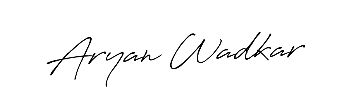 How to make Aryan Wadkar signature? Antro_Vectra_Bolder is a professional autograph style. Create handwritten signature for Aryan Wadkar name. Aryan Wadkar signature style 7 images and pictures png