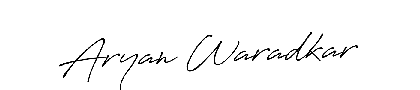 How to make Aryan Waradkar name signature. Use Antro_Vectra_Bolder style for creating short signs online. This is the latest handwritten sign. Aryan Waradkar signature style 7 images and pictures png