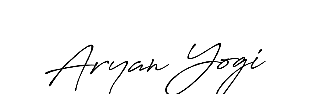 Make a beautiful signature design for name Aryan Yogi. With this signature (Antro_Vectra_Bolder) style, you can create a handwritten signature for free. Aryan Yogi signature style 7 images and pictures png