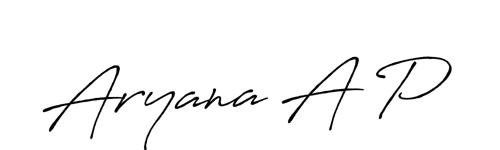 Make a beautiful signature design for name Aryana A P. Use this online signature maker to create a handwritten signature for free. Aryana A P signature style 7 images and pictures png