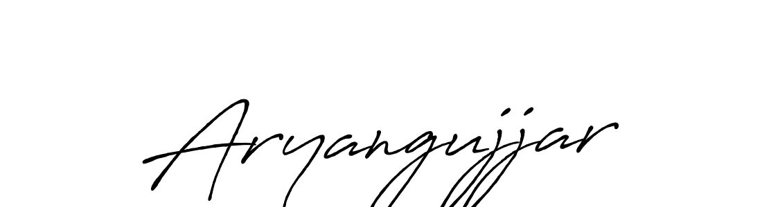 Use a signature maker to create a handwritten signature online. With this signature software, you can design (Antro_Vectra_Bolder) your own signature for name Aryangujjar. Aryangujjar signature style 7 images and pictures png
