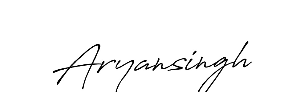 Use a signature maker to create a handwritten signature online. With this signature software, you can design (Antro_Vectra_Bolder) your own signature for name Aryansingh. Aryansingh signature style 7 images and pictures png