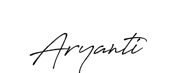 Also we have Aryanti name is the best signature style. Create professional handwritten signature collection using Antro_Vectra_Bolder autograph style. Aryanti signature style 7 images and pictures png