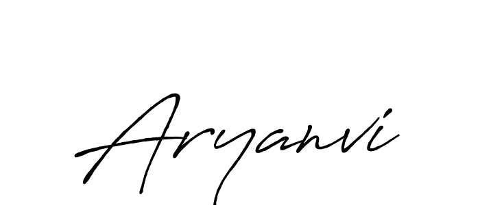 Use a signature maker to create a handwritten signature online. With this signature software, you can design (Antro_Vectra_Bolder) your own signature for name Aryanvi. Aryanvi signature style 7 images and pictures png